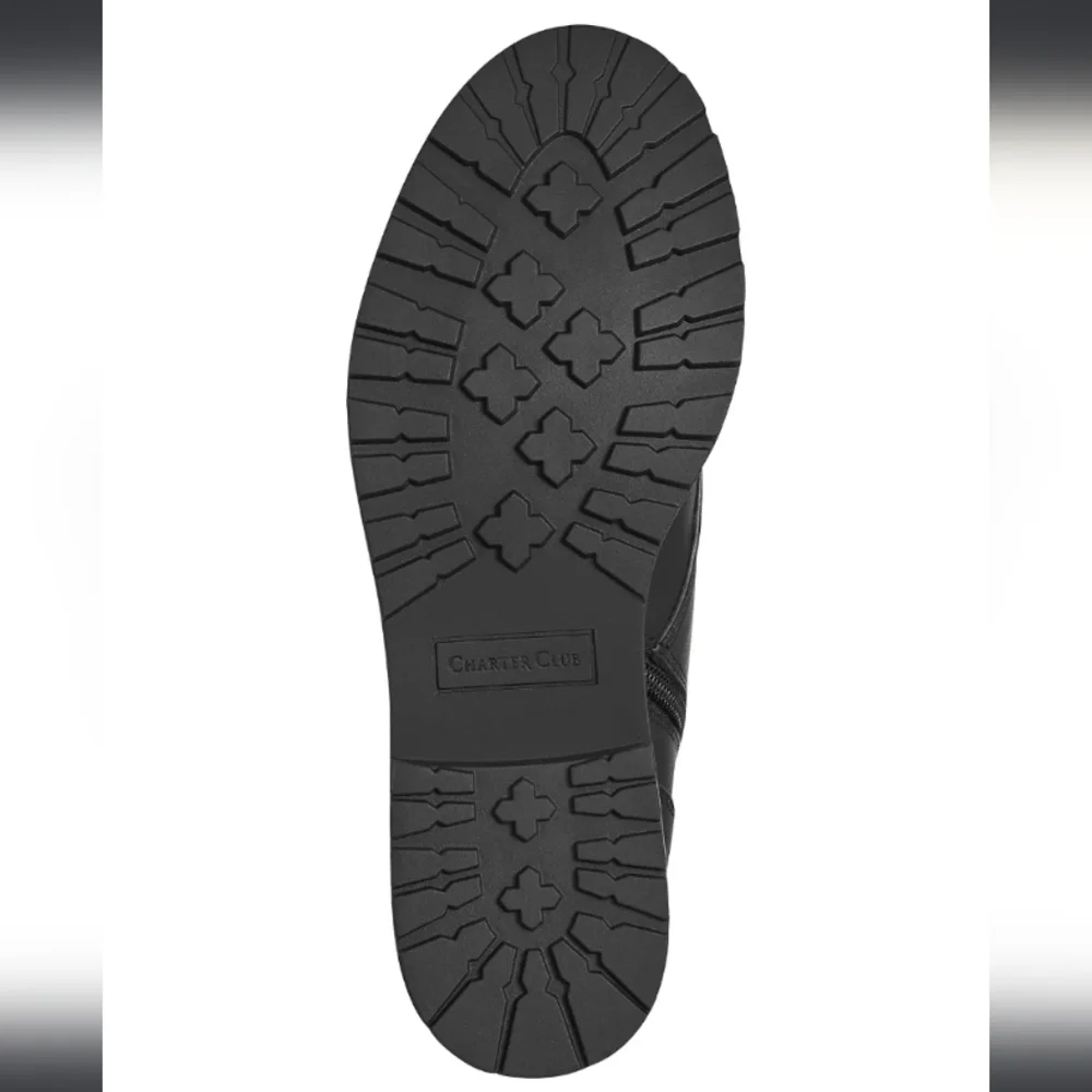 Charter Club Shiloh Combat Booties Black 8 - Picture 6 of 9